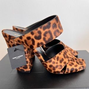 Saint Laurent Oak Slides 100